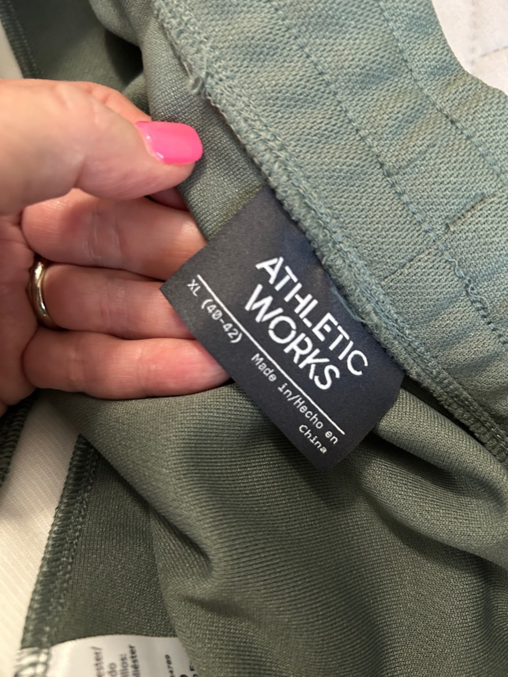 Athletic Works Men's Olive Green Jogger Sweatpants - Picture 6 of 8